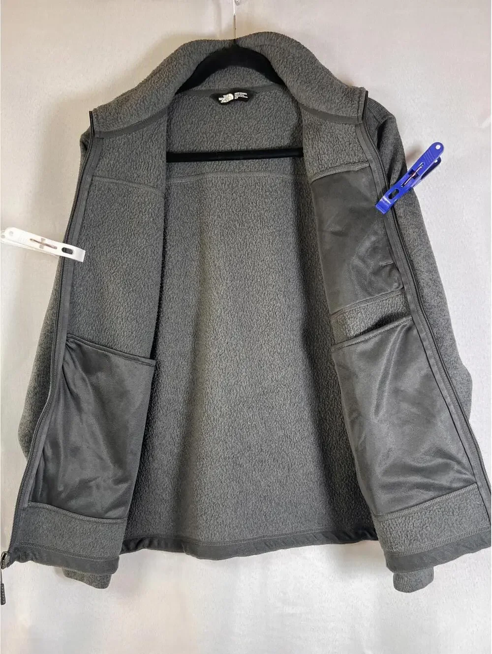 The North Face Men’s Gray Full Zip Fleece Jacket Size Small